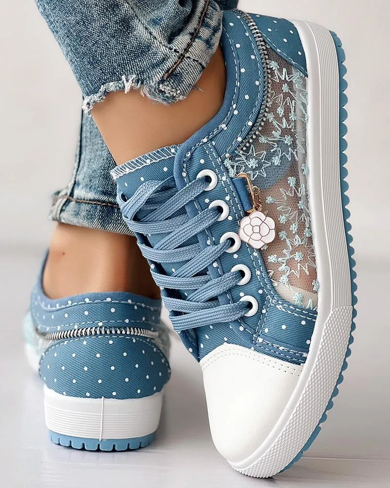 Womens Mesh Flat Sneakers