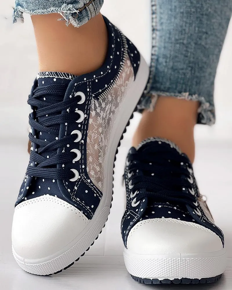 Womens Mesh Flat Sneakers