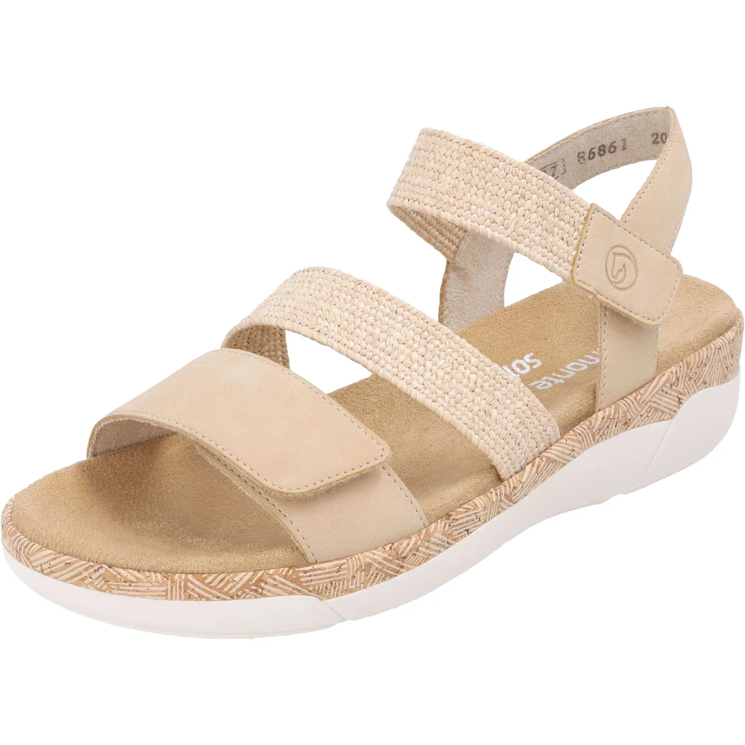 Women's Remonte R6861-20 Tan Woven Stretch
