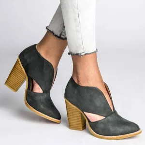 Women'S Retro High Heel Chunky Shoes 15188176C