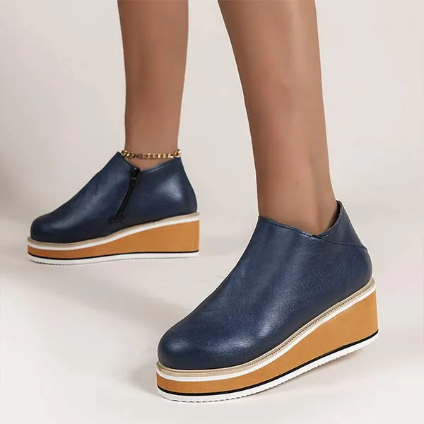 Women'S Wedge Side Zip Ankle Boots 48277390